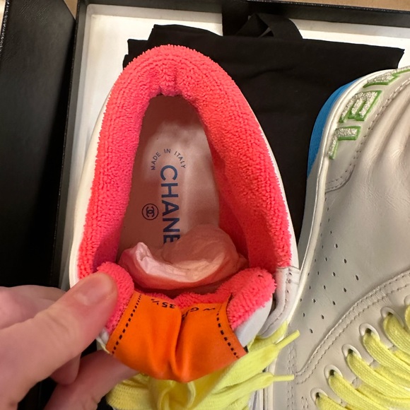 Authentic New With Tags Chanel Calfskin HighTop Sneakers - Picture 5 of 9